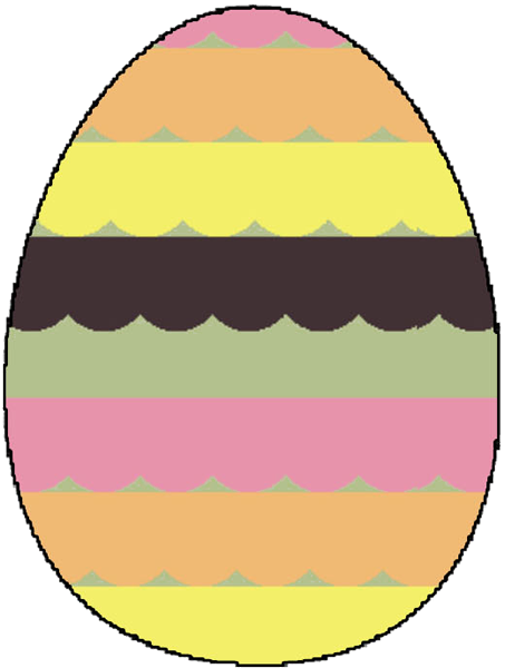 Easter Eggs Clipart Transparent Background - Transparent Background Easter Egg Clipart (453x600)