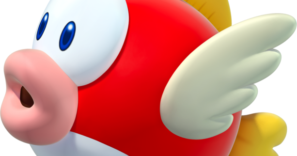 Mario Gold Cheep Cheep (613x322)
