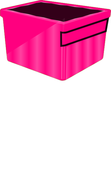 Pink Bin Clip Art - Box (378x595)
