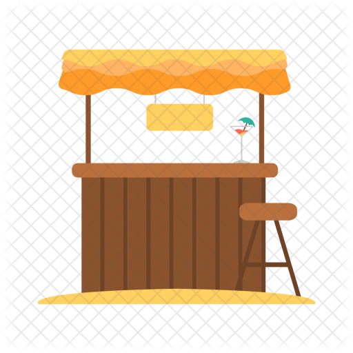 Beach, Bar, Restaurant, Cafe, Beer, Travel Icon - Chiringuito Icono (512x512)