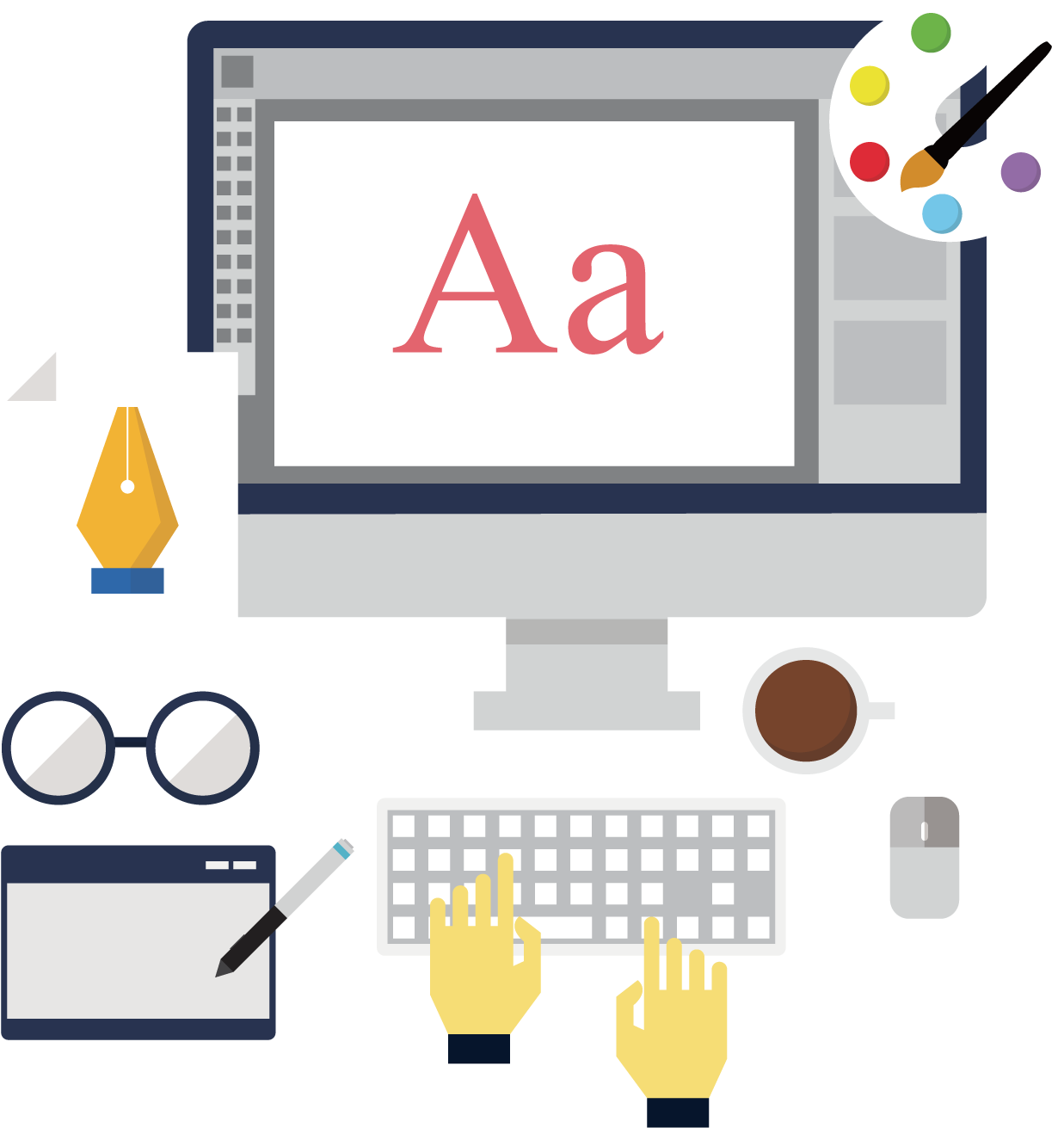 Web Design Advertising Painting Drawing - Diagram (1500x1500)