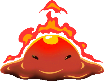 Fire Slime By Bugzy111 - Slime Rancher Fire Slime Gif (400x326)