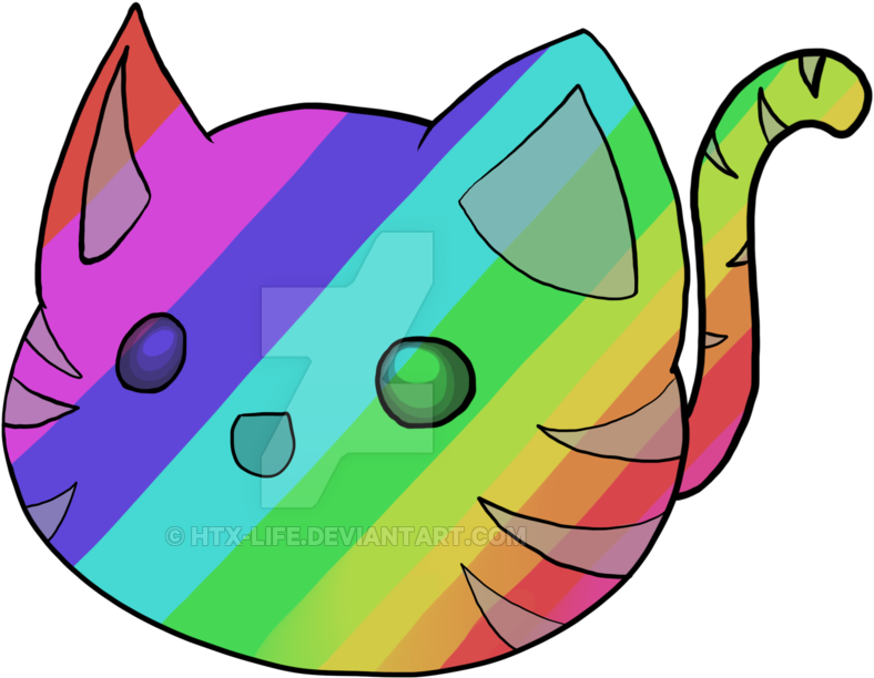 Rainbow Kitty Slime By Htx-life - Kitten Slime (1024x768)