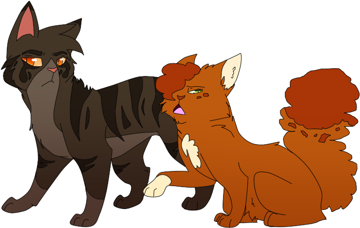 [warriors] Brambleclaw And Squirrelpaw By Xxthatepicdrawerxx - Digital Art (917x646)