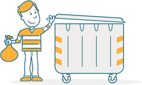 Convenient And Affordable Bin Rental - Cartoon (478x288)
