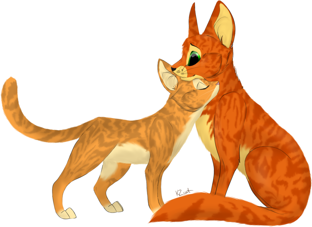 Cat - Warrior Cats Firestar And Sandstorm (1024x738)
