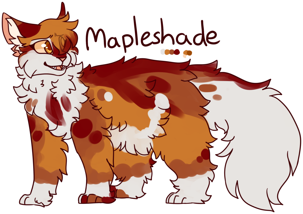 Mapleshade Ver 2 [warriors Au] By Phoenix-alikan - Cartoon (1064x750)