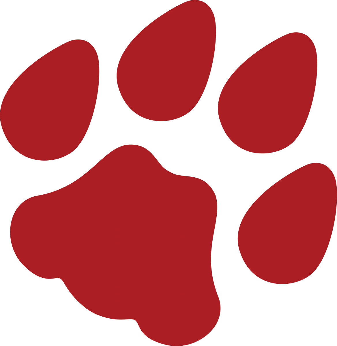 Wildcat Paw Clipart - University Of Arizona Wildcat Paw (1168x1200)