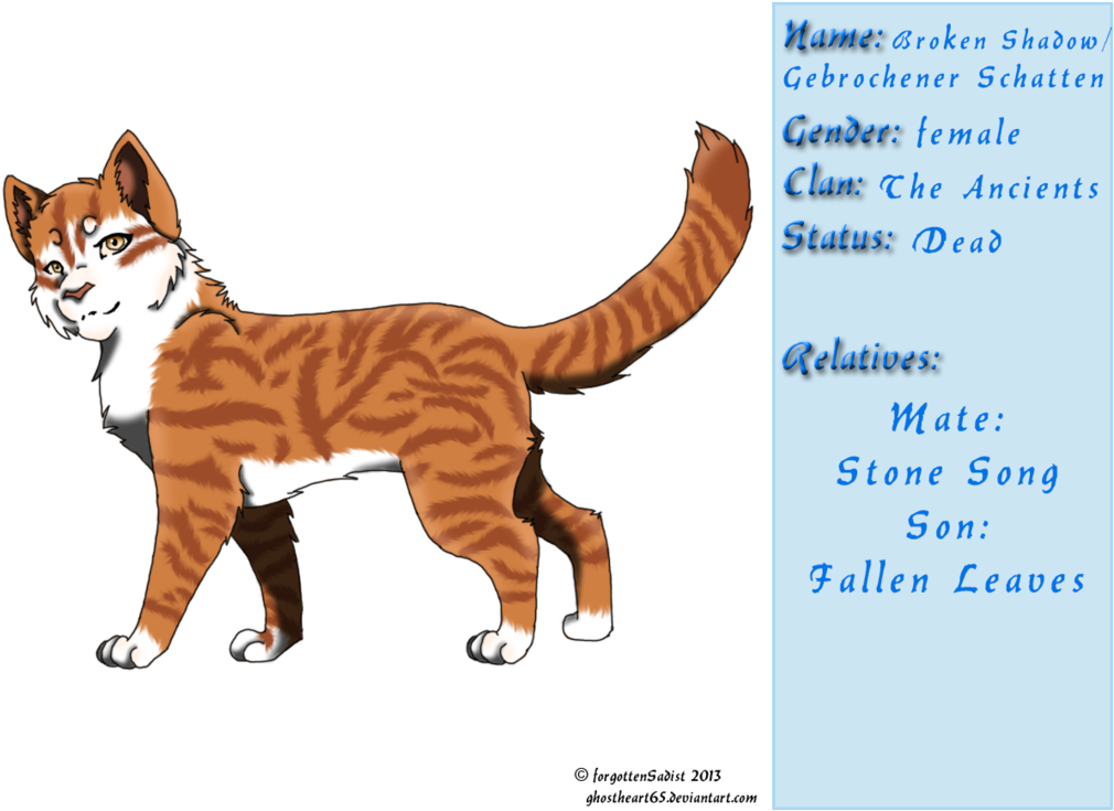 Broken Shadow By Marauderwolf93 - Warrior Cats Frecklewish (1024x749)