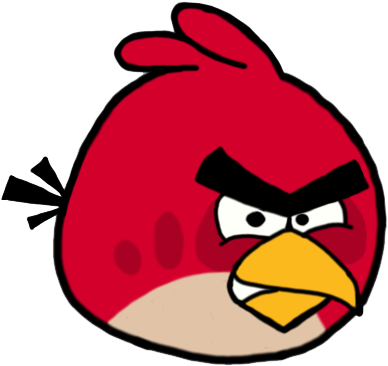 The Main Protagonist From The Popular Mobile Game, - Angry Birds (419x398)