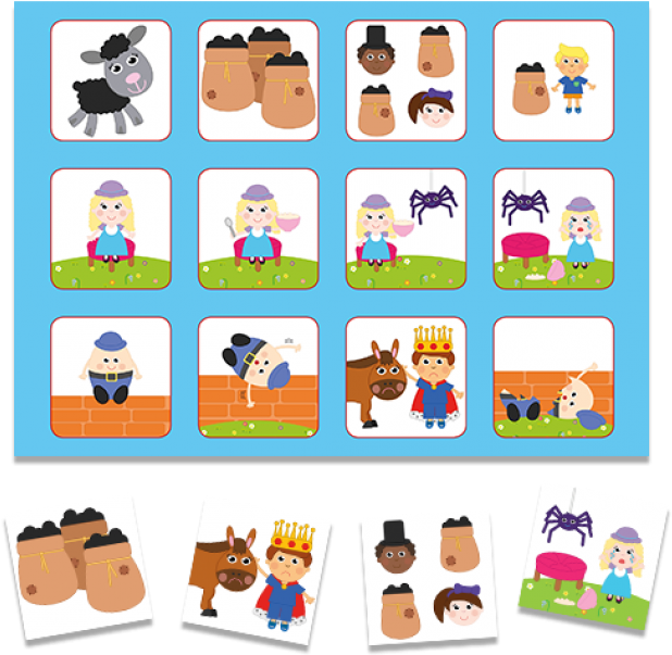 Nursery Rhyme Lotto - Nursery Rhyme Lotto (650x650)