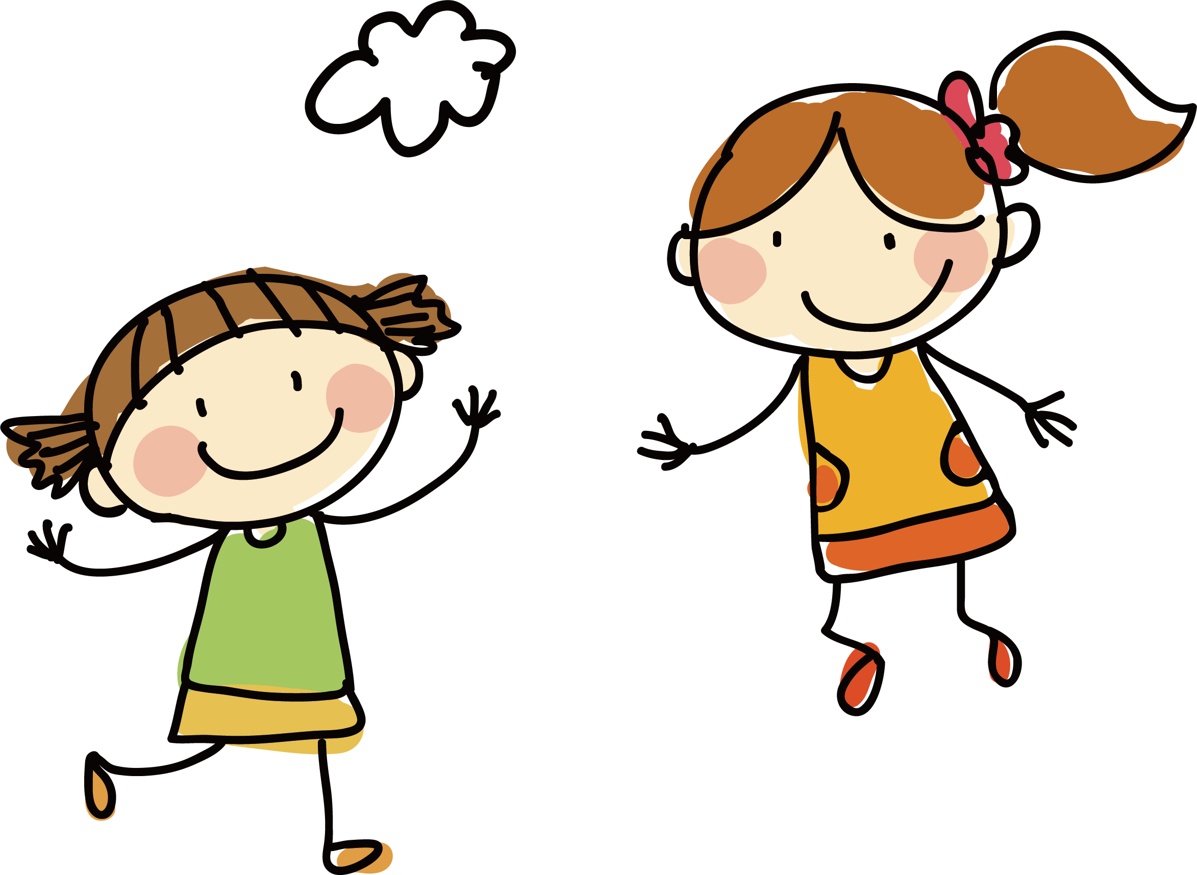 Child Friendship Nursery Rhyme - Happy Children Animated (2346x1716)