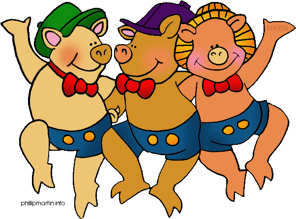 Three Little Pigs Clipart (648x509)