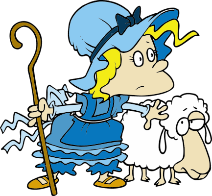 Top Images For Nursery Rhyme Paper Png On Picsunday - Little Bo Peep Cartoon (433x400)