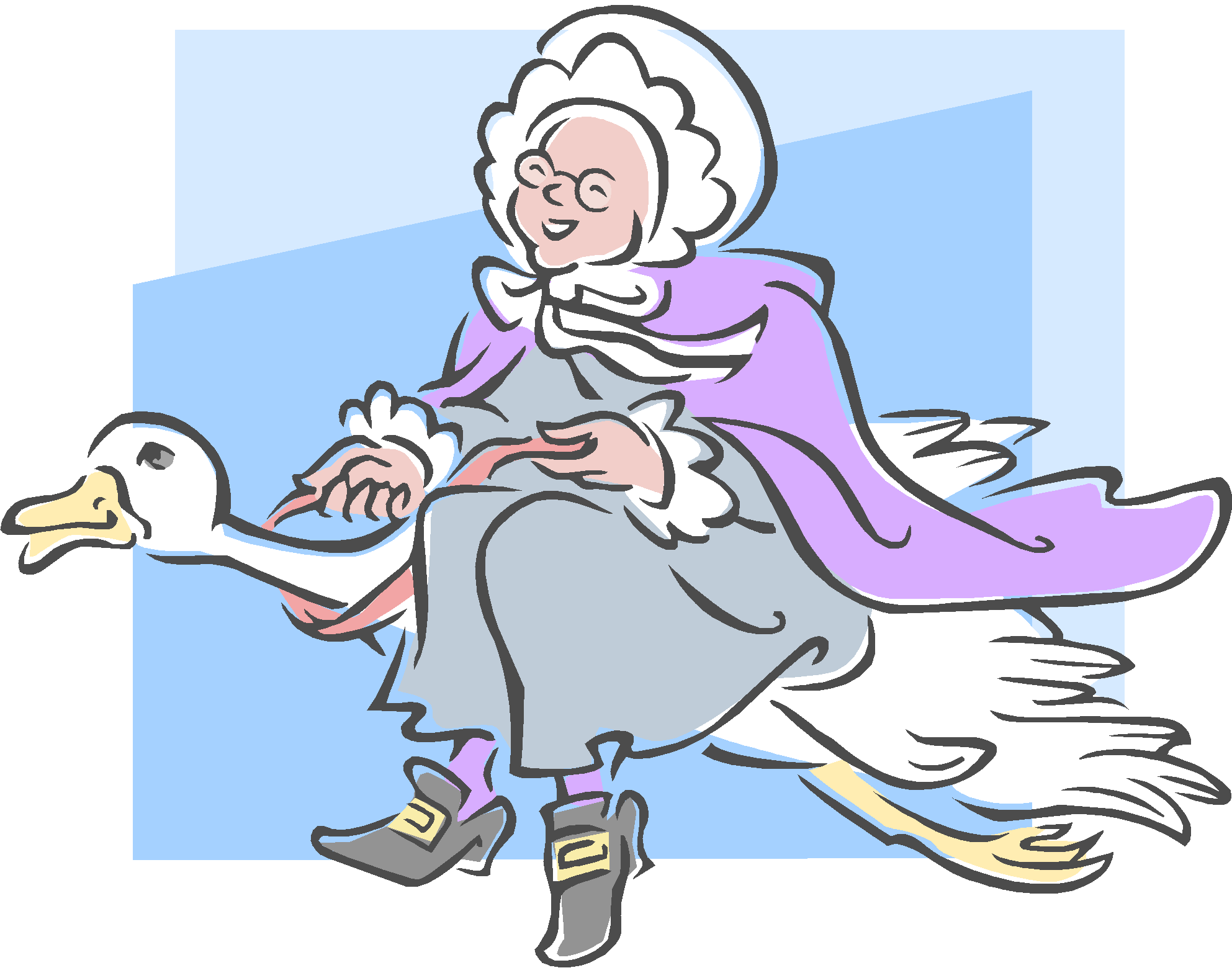 Mother Goose Nursery Rhymes - Mother Goose Clip Art (1985x1551)