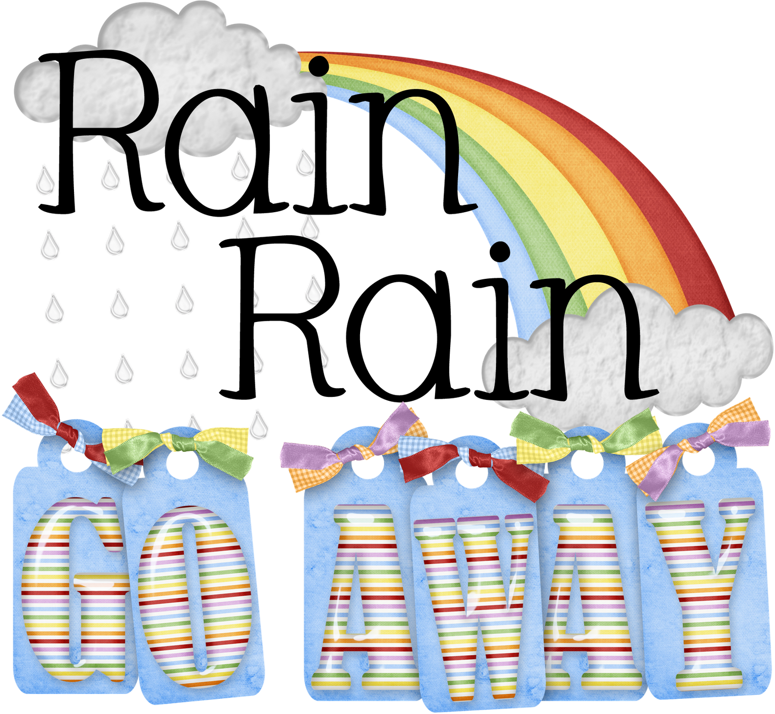Rain Clipart Rain Rain Go Away - Transparent April Showers Clip Art (1600x1600)