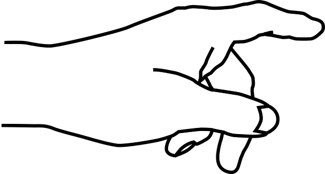 Pointing Finger Hand Show Index Finger Poi - White Pointing Finger Png (634x340)