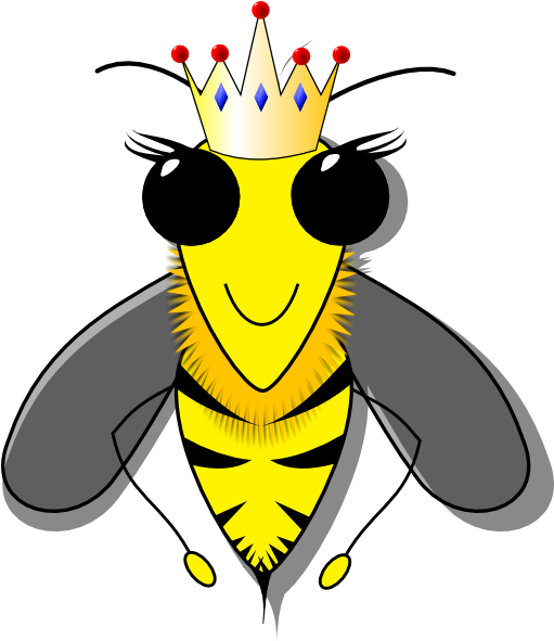 Queen Bee Clip Art - Queen Bee Clipart (510x598)
