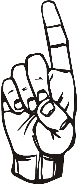Attention, Hand, Sign Of No, Pointing, Boss - Sign Language Letter D (320x640)