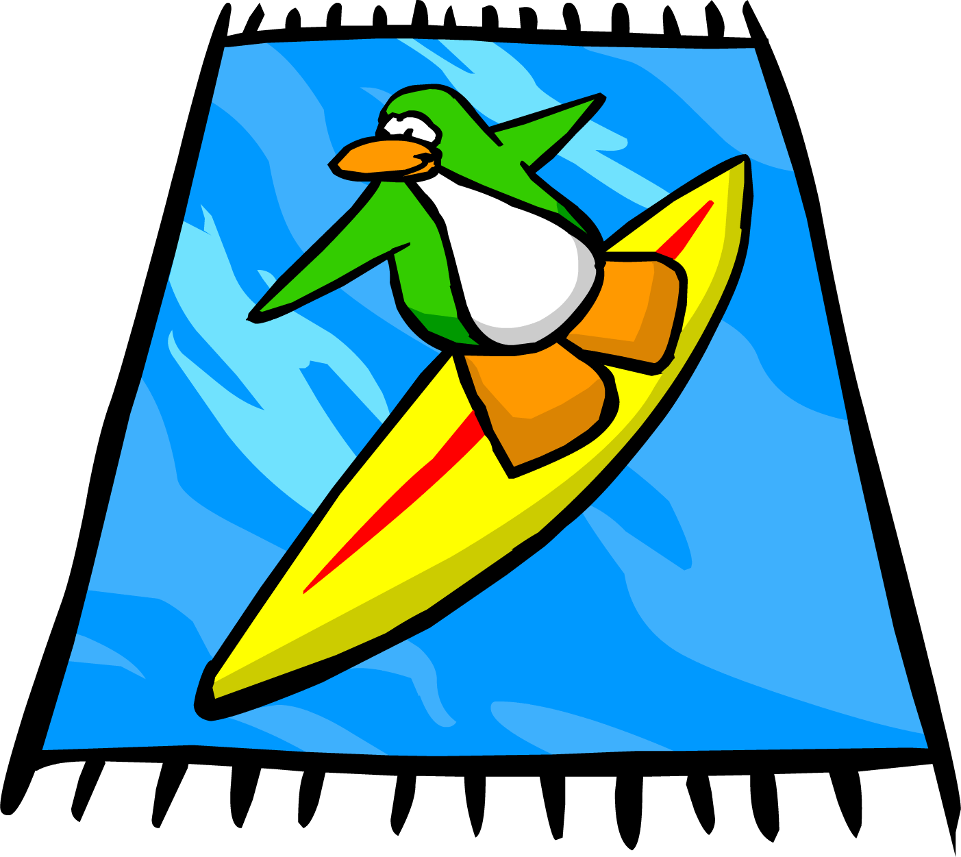 Surf Beach Towel Sprite 006 - Clip Art (1403x1251)