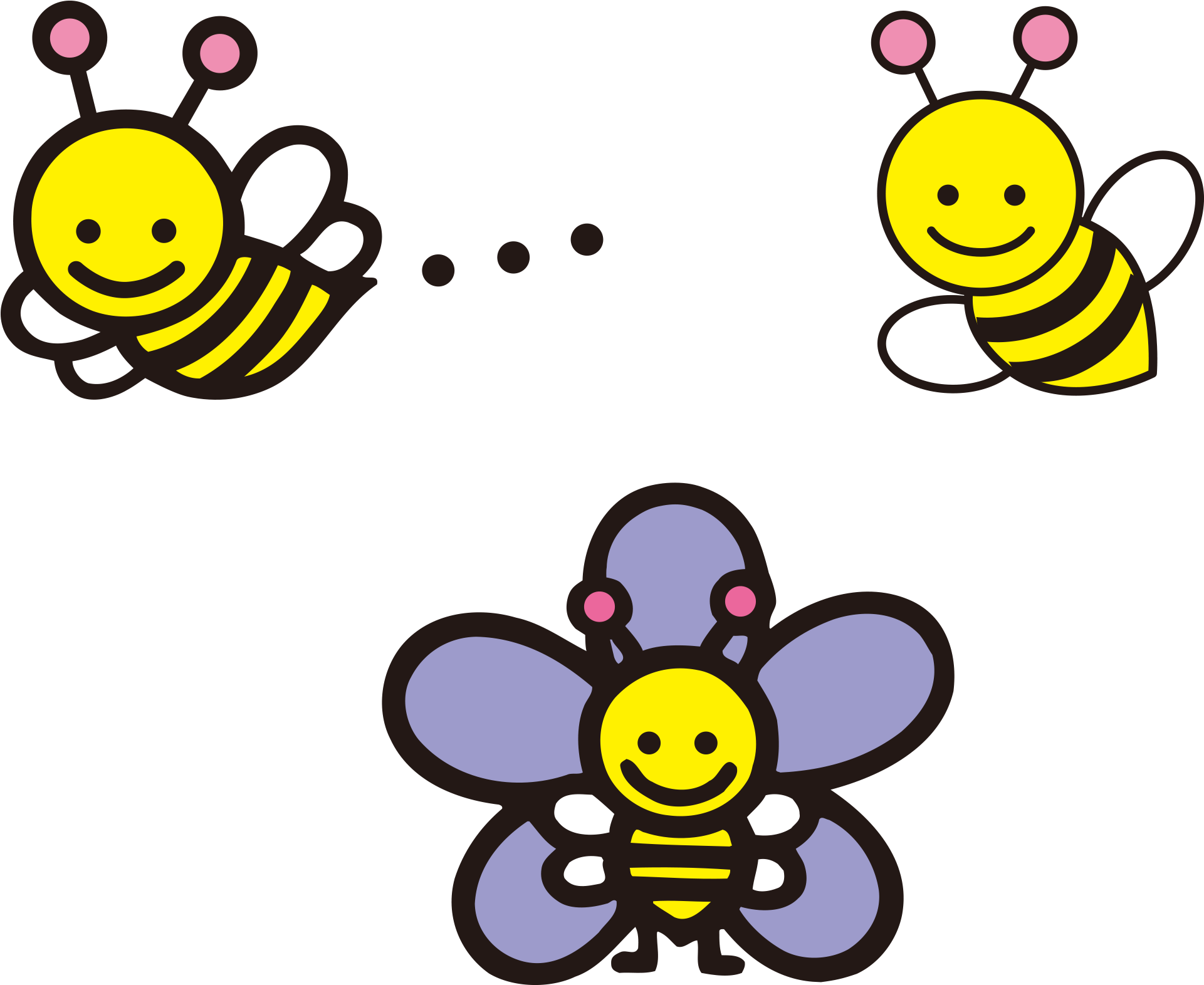 Honey Bee Insect Animation - Hello Kitty (2260x1672)