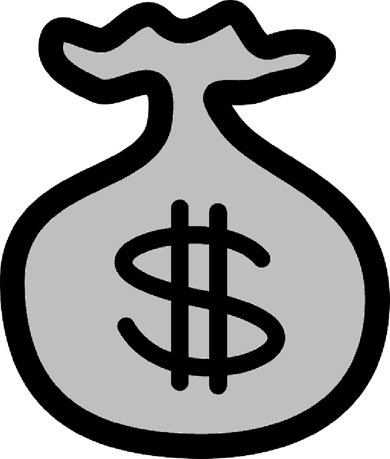 Icon, Cartoon, Money, Bags, Gold, Dollar, Bag, Sack - Us Dollars Funny Money Bag Comics (800x941)