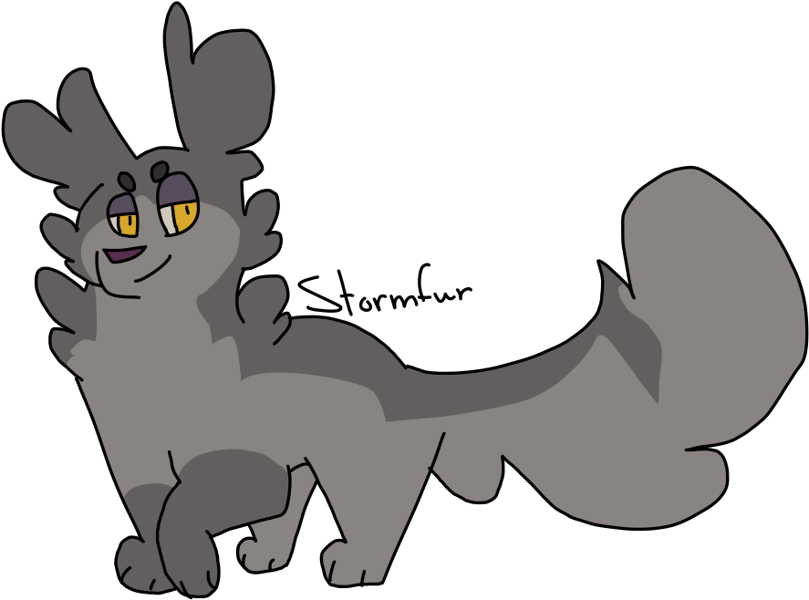 Stormfur Tribe Of Rushing Water Riverclan Thunderclan - Cartoon (945x741)