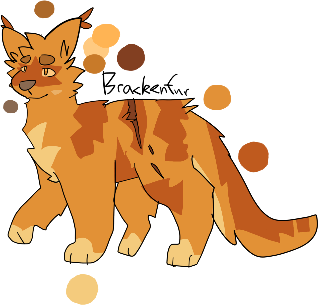 Brackenfur Warriors Tom Warrior Cats Thunderclan Sycamorrebark - Cartoon (1280x1280)