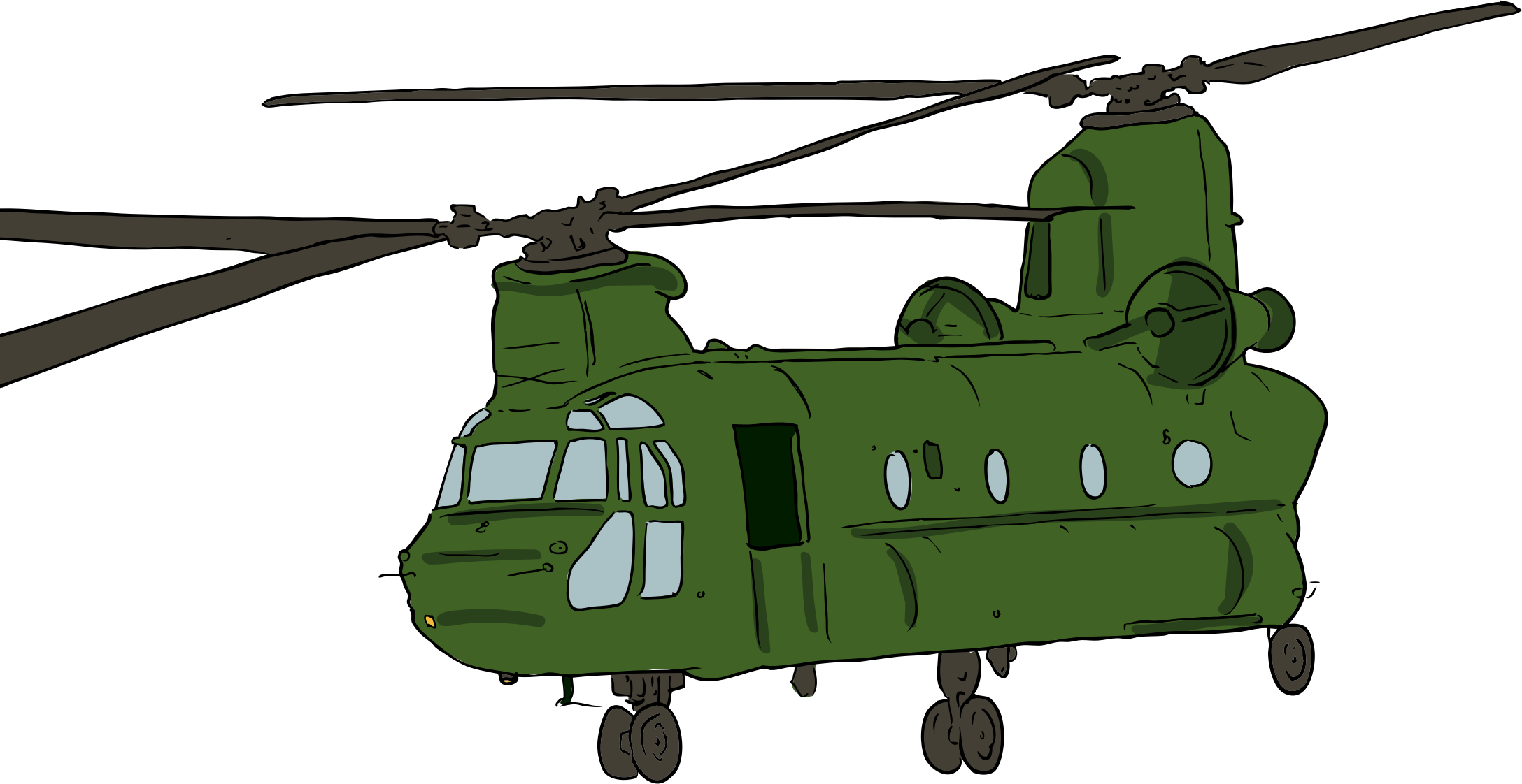 Military Tank Clipart Military Base - Chinook Clip Art (2176x1122)