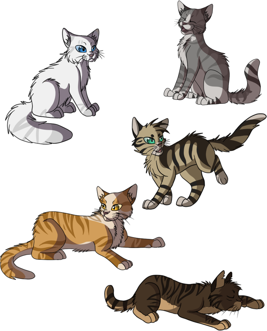 Thunderclan Warriors By Sassyheart Thunderclan Warriors - Cartoon (900x1125)