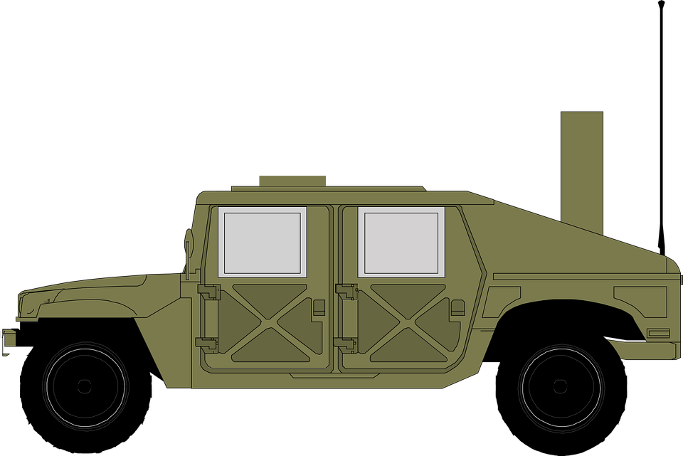 Jeep Car Hummer Free Vector Graphic On Pixabay - Army Hummer Clipart (960x641)