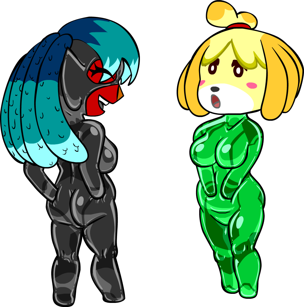 Zero Suit Imp And Isabelle By Shennanigma - Cartoon (969x979)