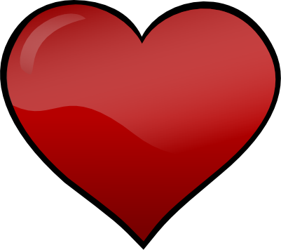 Love Hearts Free Printable Pitures - Clip Art Love Heart (401x356)