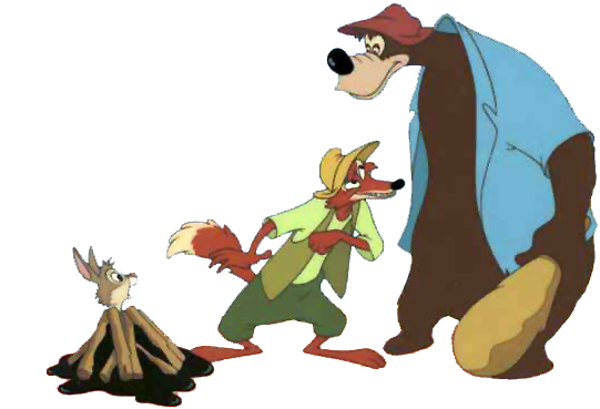 Song Of The South Clipart - Brer Fox And Brer Bear (565x401)