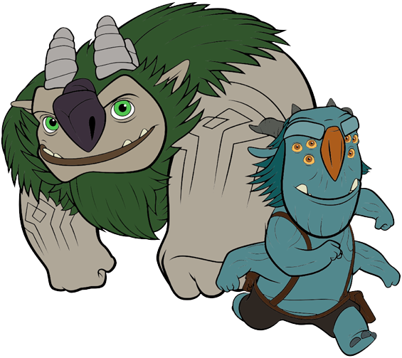 Trollhunters Blinky And Argh (565x503)