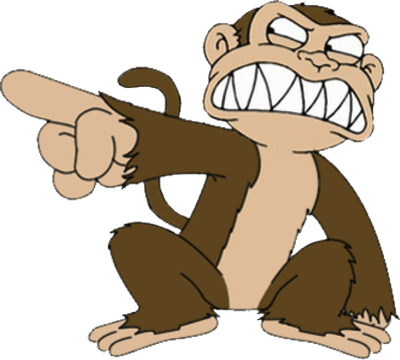 Elegant Cartoon Evil Monkey Negotiation Is Never About - Evil Monkey In My Closet (400x360)