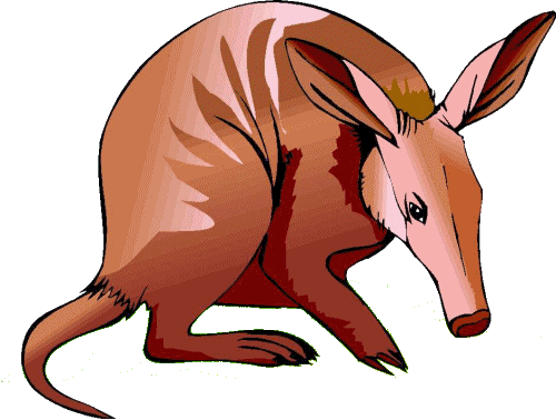 Pangolin Clipart Cartoon - Aardvark Clipart (499x377)