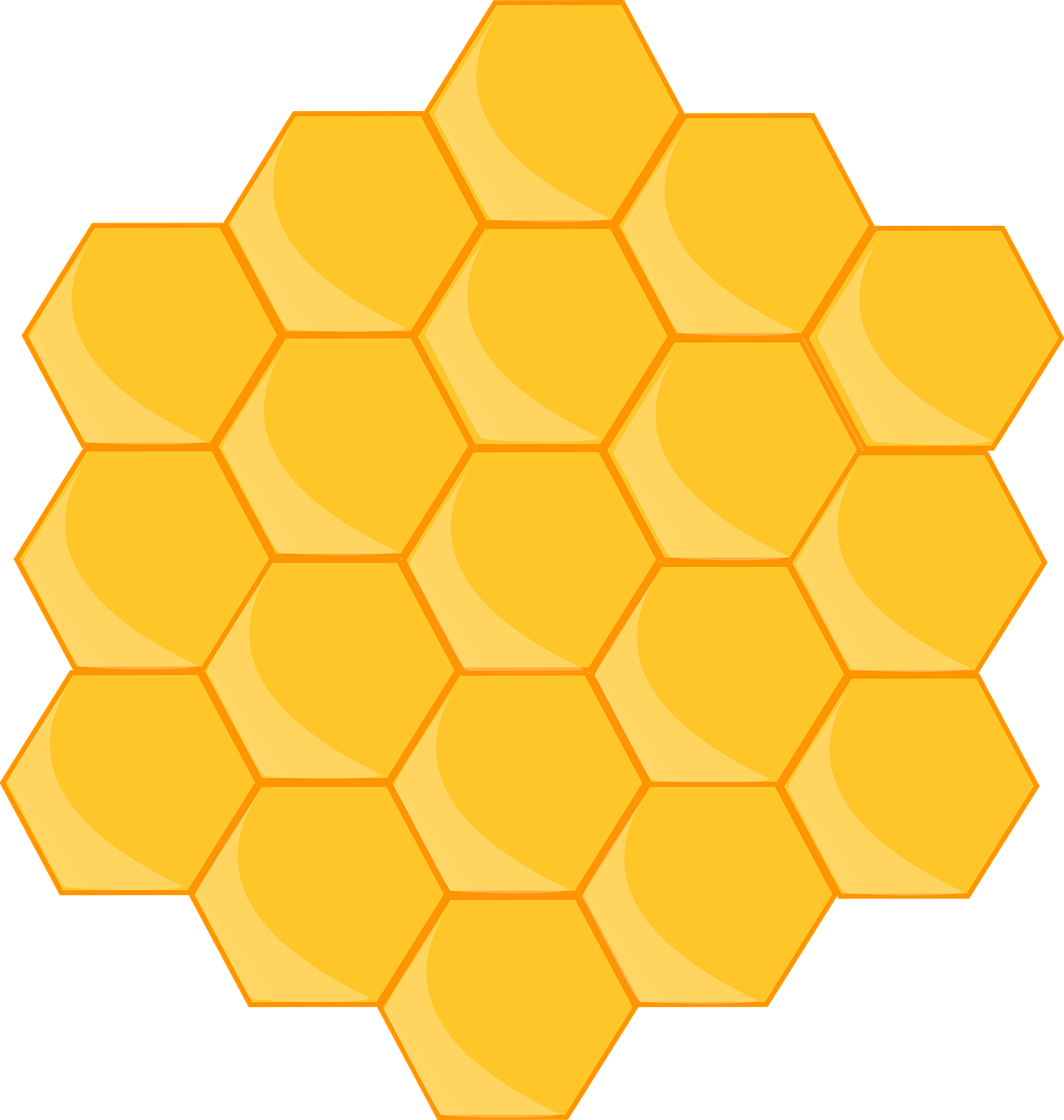 Honey Bee Clip Art - Honeycomb Clipart.