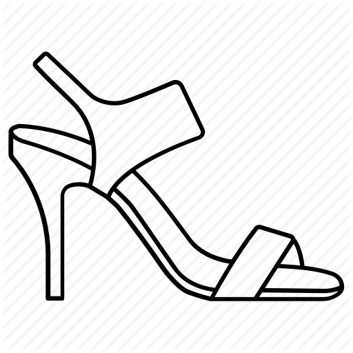 Sandal Clipart Lady Sandal - High Heel Sandals Svg (512x512)