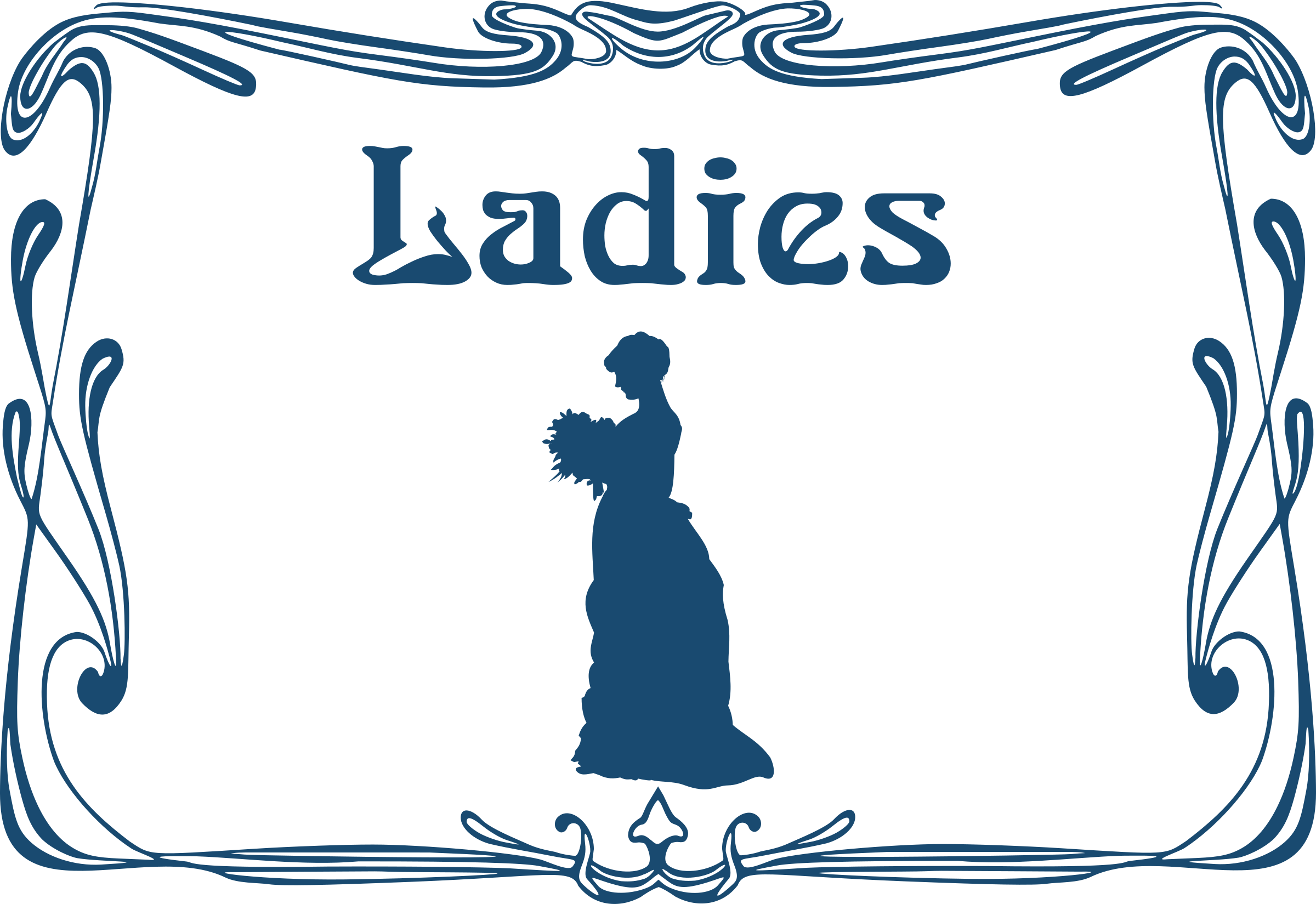 Door, Sign, Toilet, Wc, Restroom Clipart - Ladies Wc Sign (2400x1649)