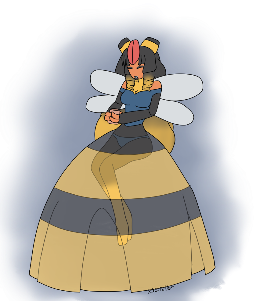 A Queen Needs Her Rest By Usaritsu - Pokemon Vespiquen Fanart (852x997)