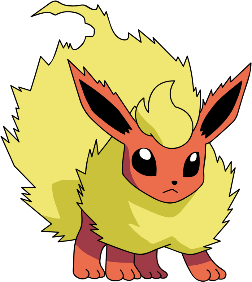 Flareon Sitting Png By Proteusiii On Deviantart - Flareon Png (858x930)
