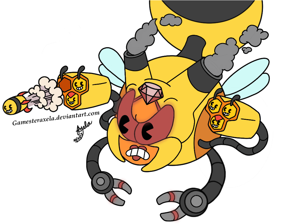 Pokemon And Cuphead Crossover 3 By Gamesteraxela - Cuphead Rumor Honeybottoms Fanart (1024x768)