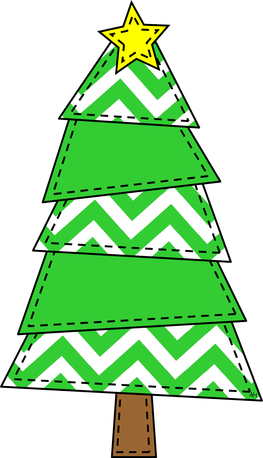 Freebie - Clipart - Melonheadz Christmas Tree Clipart (856x1486)