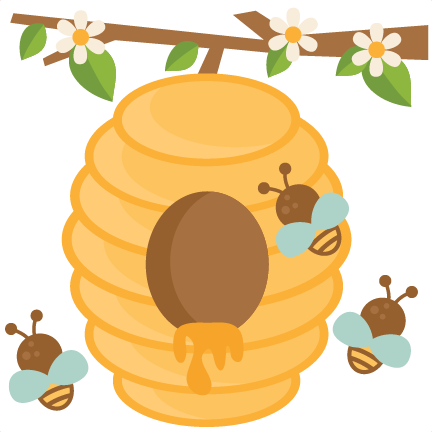Bee Hive Clipart Cute - Beehive Cute Clipart (432x432)