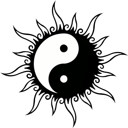 Yin-yang Tattoos Png Clipart - Sun Yin Yang Tattoo Designs (650x500)