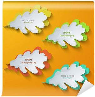 Vector Modern Thanksgiving Day Background - Orange (400x400)