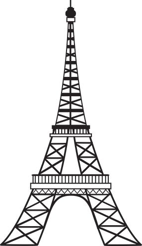 Poodle Paris - Minus - Eiffel Tower Line Drawing (286x496)
