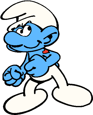 Smurfs Clipart Old - Hefty Smurf (380x462)