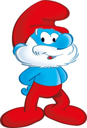 Smurfs Clipart Old - Papa Smurf (300x443)